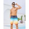 imageSILKWORLD Mens Swim Trunks Quick Dry Bathing Suit Board Swimming Shorts with Zipper Pockets and Compression LinerColor Gradient
