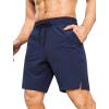 imageSILKWORLD Mens Swim Trunks Quick Dry Bathing Suit Board Swimming Shorts with Zipper Pockets and Compression LinerDark Blue