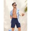 imageSILKWORLD Mens Swim Trunks Quick Dry Bathing Suit Board Swimming Shorts with Zipper Pockets and Compression LinerDark Blue