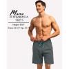 imageSILKWORLD Mens Swim Trunks Quick Dry Bathing Suit Board Swimming Shorts with Zipper Pockets and Compression LinerDark Grey