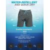 imageSILKWORLD Mens Swim Trunks Quick Dry Bathing Suit Board Swimming Shorts with Zipper Pockets and Compression LinerDark Grey