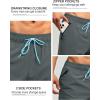 imageSILKWORLD Mens Swim Trunks Quick Dry Bathing Suit Board Swimming Shorts with Zipper Pockets and Compression LinerDark Grey