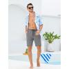 imageSILKWORLD Mens Swim Trunks Quick Dry Bathing Suit Board Swimming Shorts with Zipper Pockets and Compression LinerDark Greywith Black Liner