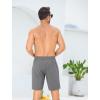 imageSILKWORLD Mens Swim Trunks Quick Dry Bathing Suit Board Swimming Shorts with Zipper Pockets and Compression LinerDark Greywith Black Liner