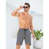 imageSILKWORLD Mens Swim Trunks Quick Dry Bathing Suit Board Swimming Shorts with Zipper Pockets and Compression LinerDark Greywith Black Liner