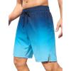 imageSILKWORLD Mens Swim Trunks Quick Dry Bathing Suit Board Swimming Shorts with Zipper Pockets and Compression LinerGradientblue Color Blue Gradient