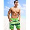 imageSILKWORLD Mens Swim Trunks Quick Dry Bathing Suit Board Swimming Shorts with Zipper Pockets and Compression LinerGreenblue Stripes