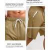 imageSILKWORLD Mens Swim Trunks Quick Dry Bathing Suit Board Swimming Shorts with Zipper Pockets and Compression LinerKhaki