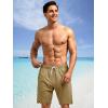 imageSILKWORLD Mens Swim Trunks Quick Dry Bathing Suit Board Swimming Shorts with Zipper Pockets and Compression LinerKhaki