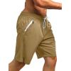 imageSILKWORLD Mens Swim Trunks Quick Dry Bathing Suit Board Swimming Shorts with Zipper Pockets and Compression LinerKhaki