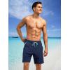 imageSILKWORLD Mens Swim Trunks Quick Dry Bathing Suit Board Swimming Shorts with Zipper Pockets and Compression LinerNavy