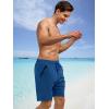 imageSILKWORLD Mens Swim Trunks Quick Dry Bathing Suit Board Swimming Shorts with Zipper Pockets and Compression LinerNavy Blue