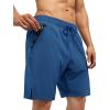 imageSILKWORLD Mens Swim Trunks Quick Dry Bathing Suit Board Swimming Shorts with Zipper Pockets and Compression LinerNavy Blue
