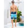 imageSILKWORLD Mens Swim Trunks Quick Dry Bathing Suit Board Swimming Shorts with Zipper Pockets and Compression LinerNavy Blue Pinstripes