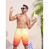 imageSILKWORLD Mens Swim Trunks Quick Dry Bathing Suit Board Swimming Shorts with Zipper Pockets and Compression LinerOrange Gradient