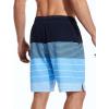 imageSILKWORLD Mens Swim Trunks Quick Dry Bathing Suit Board Swimming Shorts with Zipper Pockets and Compression LinerPinstripenavy Blue