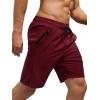 imageSILKWORLD Mens Swim Trunks Quick Dry Bathing Suit Board Swimming Shorts with Zipper Pockets and Compression LinerWine Red