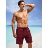 imageSILKWORLD Mens Swim Trunks Quick Dry Bathing Suit Board Swimming Shorts with Zipper Pockets and Compression LinerWine Red