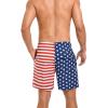 imageSILKWORLD Mens Swim Trunks Quick Dry Compression Liner 2 in 1 Shorts Men SwimsuitAmerican Flag