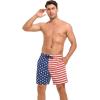 imageSILKWORLD Mens Swim Trunks Quick Dry Compression Liner 2 in 1 Shorts Men SwimsuitAmerican Flag