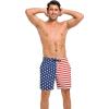 imageSILKWORLD Mens Swim Trunks Quick Dry Compression Liner 2 in 1 Shorts Men SwimsuitAmerican Flag