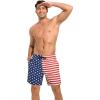 imageSILKWORLD Mens Swim Trunks Quick Dry Compression Liner 2 in 1 Shorts Men SwimsuitAmerican Flag