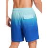 imageSILKWORLD Mens Swim Trunks Quick Dry Compression Liner 2 in 1 Shorts Men SwimsuitBlue Gradient