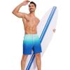 imageSILKWORLD Mens Swim Trunks Quick Dry Compression Liner 2 in 1 Shorts Men SwimsuitBlue Gradient