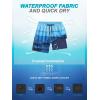 imageSILKWORLD Mens Swim Trunks Quick Dry Compression Liner 2 in 1 Shorts Men SwimsuitBlue Gradient Stripe