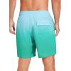 imageSILKWORLD Mens Swim Trunks Quick Dry Compression Liner 2 in 1 Shorts Men SwimsuitBlue Green Gradient