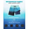 imageSILKWORLD Mens Swim Trunks Quick Dry Compression Liner 2 in 1 Shorts Men SwimsuitGradient Stripegreen  Blue