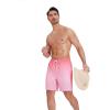 imageSILKWORLD Mens Swim Trunks Quick Dry Compression Liner 2 in 1 Shorts Men SwimsuitPink Gradient