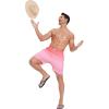 imageSILKWORLD Mens Swim Trunks Quick Dry Compression Liner 2 in 1 Shorts Men SwimsuitPink Gradient