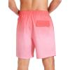 imageSILKWORLD Mens Swim Trunks Quick Dry Compression Liner 2 in 1 Shorts Men SwimsuitPink Gradient