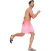 imageSILKWORLD Mens Swim Trunks Quick Dry Compression Liner 2 in 1 Shorts Men SwimsuitPink Gradient