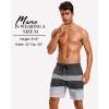 imageSILKWORLD Mens Swim Trunks Quick Dry Compression Liner 2 in 1 Shorts Men SwimsuitStripe Black  Gray Gradient01