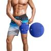 imageSILKWORLD Mens Swim Trunks Quick Dry Compression Liner 2 in 1 Shorts Men SwimsuitStripe Blue  Gray Stripes01