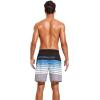 imageSILKWORLD Mens Swim Trunks Quick Dry Compression Liner 2 in 1 Shorts Men SwimsuitStripe Blue  Gray Stripes01