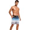 imageSILKWORLD Mens Swim Trunks Quick Dry Compression Liner 2 in 1 Shorts Men SwimsuitStripe Blue  Gray Stripes01