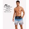 imageSILKWORLD Mens Swim Trunks Quick Dry Compression Liner 2 in 1 Shorts Men SwimsuitStripe Blue  Gray Stripes01