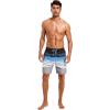 imageSILKWORLD Mens Swim Trunks Quick Dry Compression Liner 2 in 1 Shorts Men SwimsuitStripe Blue  Gray Stripes01