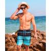 imageSILKWORLD Mens Swim Trunks Quick Dry Compression Liner 2 in 1 Shorts Men SwimsuitStripeblack  Blue Stripes