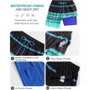 imageSILKWORLD Mens Swim Trunks Quick Dry Compression Liner 2 in 1 Shorts Men SwimsuitStripeblack  Blue Stripes