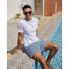 imageSILKWORLD Mens Swimming Trunks 5 Inch Inseam Swim Shorts Summer Bathing Suit Swimwear Beachwear with Pockets1striped