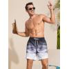 imageSILKWORLD Mens Swimming Trunks 5 Inch Inseam Swim Shorts Summer Bathing Suit Swimwear Beachwear with Pockets5Black Gray Gradient