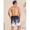 imageSILKWORLD Mens Swimming Trunks 5 Inch Inseam Swim Shorts Summer Bathing Suit Swimwear Beachwear with Pockets5Black Gray Gradient