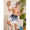imageSILKWORLD Mens Swimming Trunks 5 Inch Inseam Swim Shorts Summer Bathing Suit Swimwear Beachwear with Pockets5Black Gray Gradient