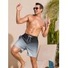 imageSILKWORLD Mens Swimming Trunks 5 Inch Inseam Swim Shorts Summer Bathing Suit Swimwear Beachwear with PocketsBlack Gray Gradient