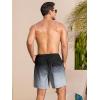 imageSILKWORLD Mens Swimming Trunks 5 Inch Inseam Swim Shorts Summer Bathing Suit Swimwear Beachwear with PocketsBlack Gray Gradient