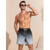 imageSILKWORLD Mens Swimming Trunks 5 Inch Inseam Swim Shorts Summer Bathing Suit Swimwear Beachwear with PocketsBlack Gray Gradient